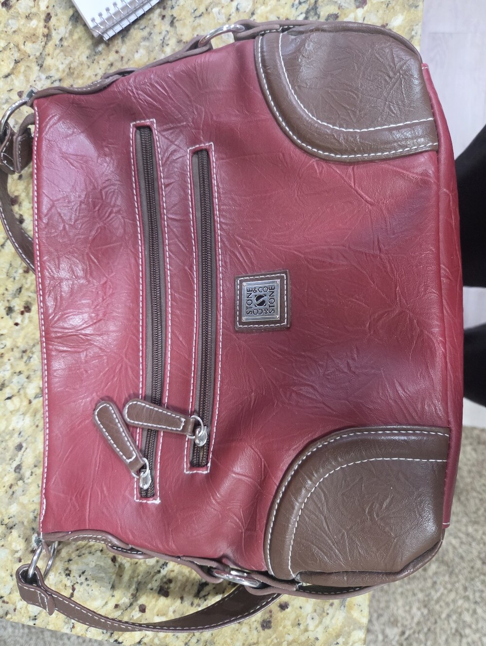 Stone & Co. Red and Brown Women’s Crossbody Bag